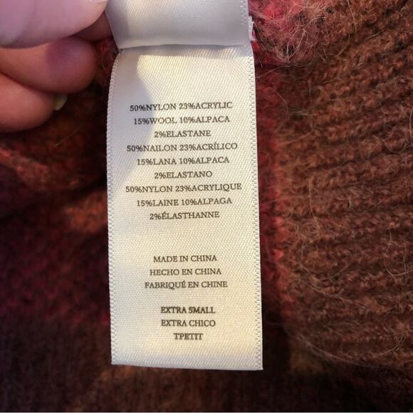 Rails Cynthia fuchsia pink camo wool alpaca blend button front cardigan - Picture 9 of 15